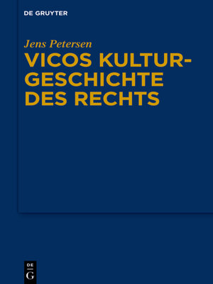 cover image of Vicos Kulturgeschichte des Rechts